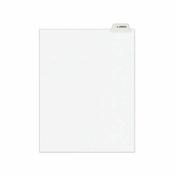 Avery Dennison Avery, Avery-Style Preprinted Legal Bottom Tab Divider, Exhibit F, Letter, White, 25/pk 11945